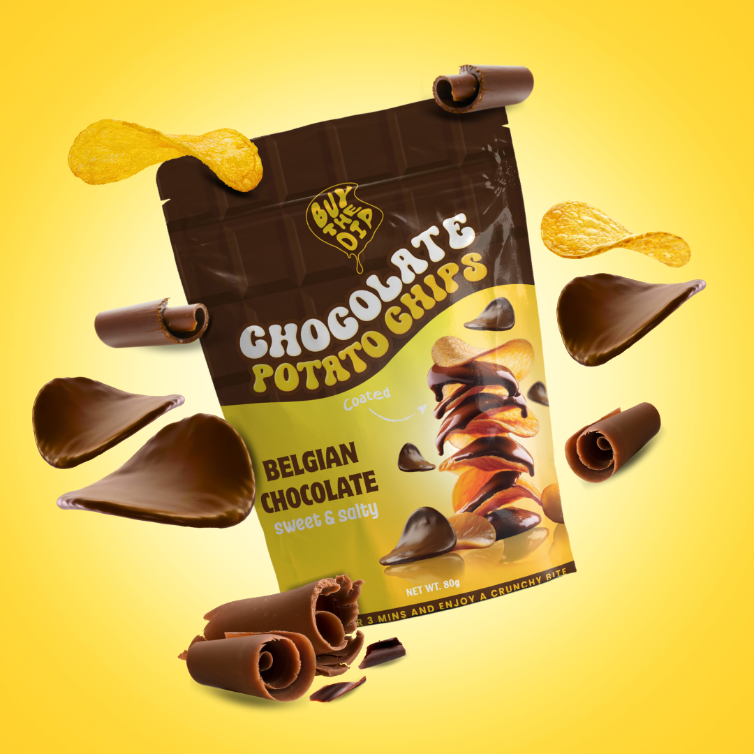 chocolate coated potato chips