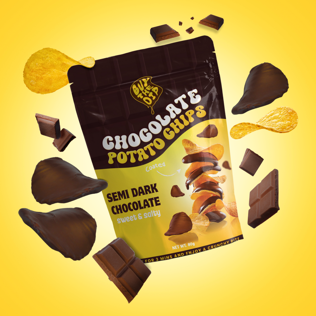 chocolate coated potato chips