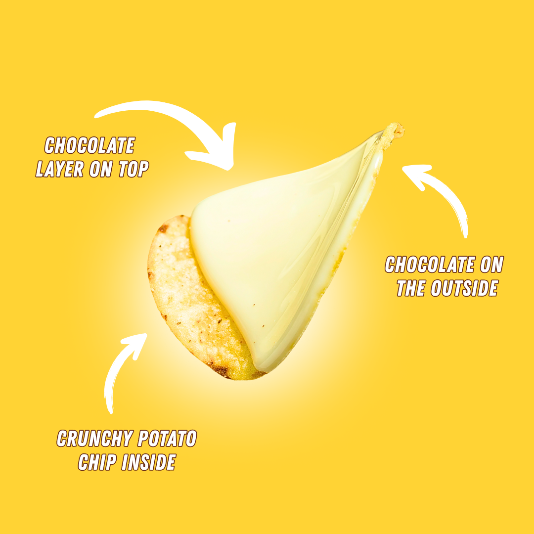 White Chocolate Coated Potato Chips